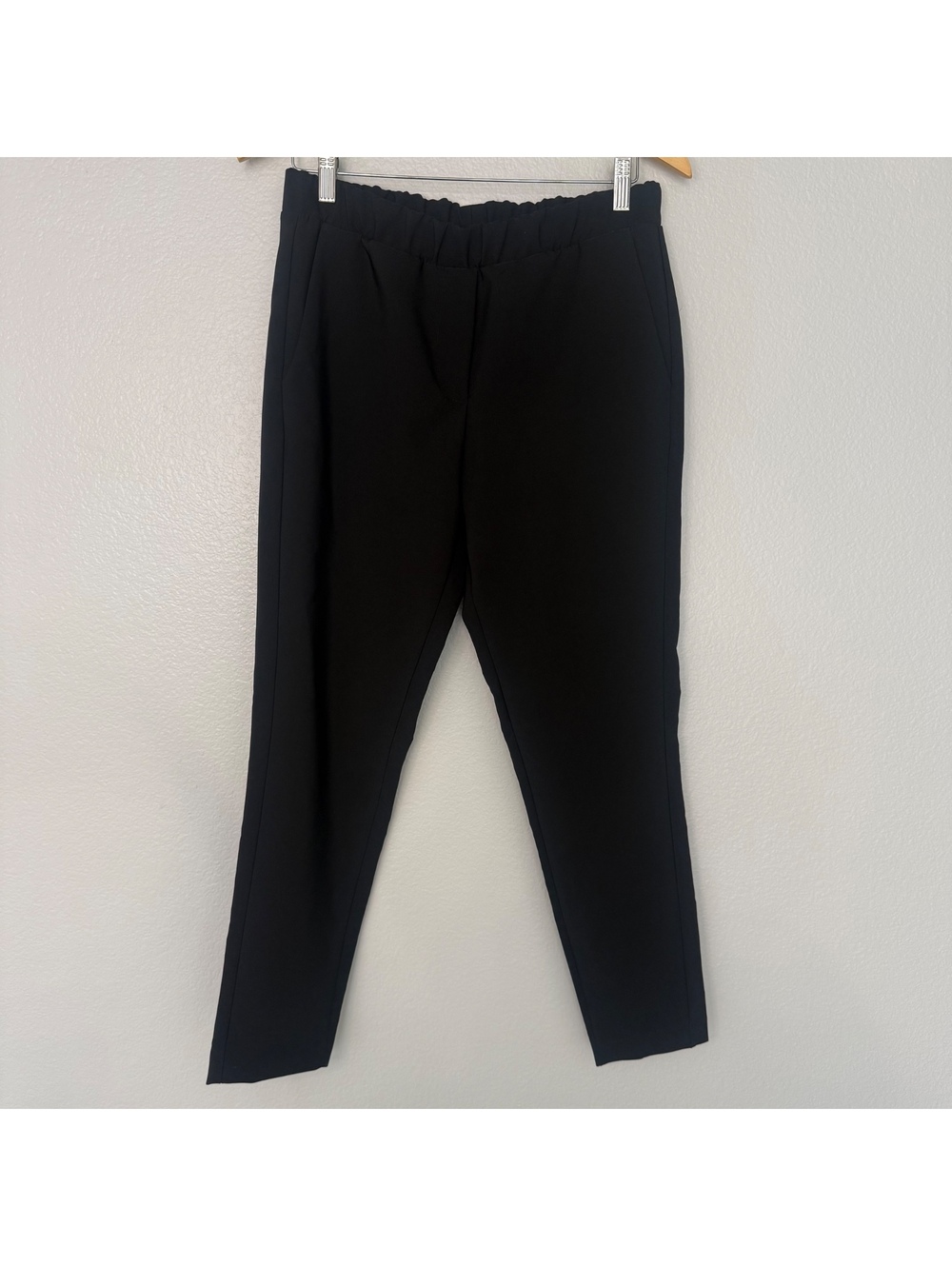 Imperial Black Tapered Dress Ankle Pants w Elastic Waist estimated size medium